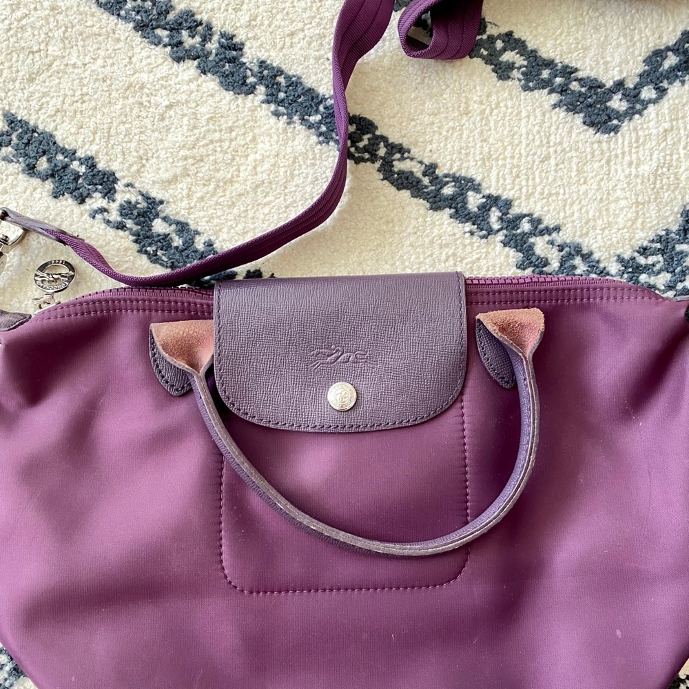 LONGCHAMP Small Le Pliage Nylon Tote (magenta)